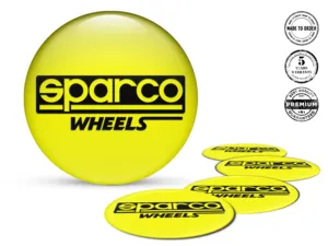 Sparco Decalcomania Cerchio Auto Logo Distintivi Silicone Lusso